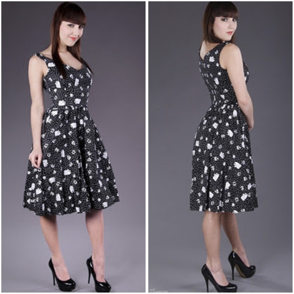 Lucky 13 Rockabilly Sailor Anchor Cherry Midi Sun Dress 3X Sundress - Picture 1 of 7
